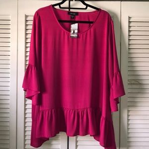 Karen Kane Ruffle Hem Top!